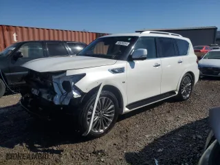 2019 Infiniti QX80 LUXE with VIN JN8AZ2NE4K9232422, listed as a Copart auction lot 48535354 with 112,686 mi miles. Bid and sale history available at carsss.com. Image 1.
