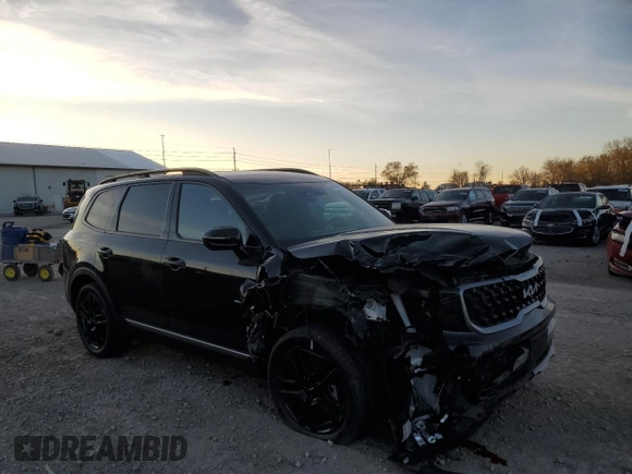 2023 Kia Telluride SX with VIN 5XYP5DGC1PG387296, listed as a Copart auction lot 81587334 with 21,435 mi miles and Salvage title. Bid and sale history available at DreamBid. Image 4.