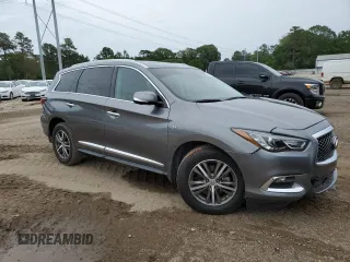 2020 Infiniti QX60 Luxe with VIN 5N1DL0MN1LC512623, listed as a Copart auction lot 57909145 with 35,243 mi miles and Salvage title. Bid and sale history available at DreamBid. Image 4.