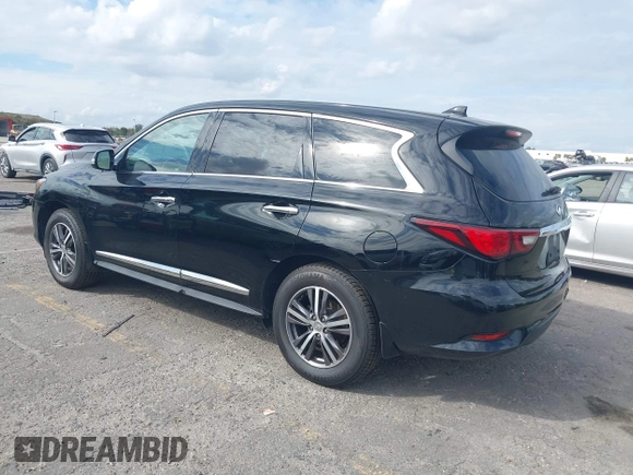 2019 Infiniti QX60 LUXE with VIN 5N1DL0MN0KC549578, listed as a IAAI auction lot 41362311 with 162,457 mi miles. Bid and sale history available at carsss.com. Image 3.