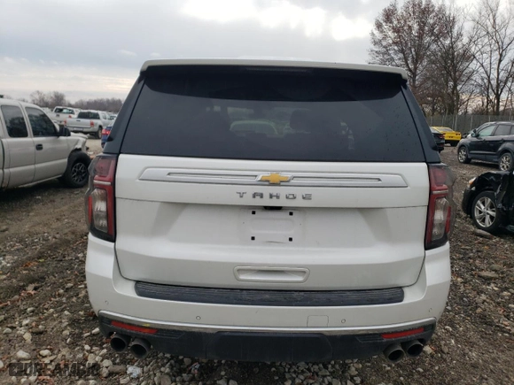 2021 Chevrolet Tahoe High Country with VIN 1GNSKTKL6MR394950, listed as a Copart auction lot 83181434 with 57,761 mi miles and Salvage Title. Bid and sale history available at carsss.com. Image 6.