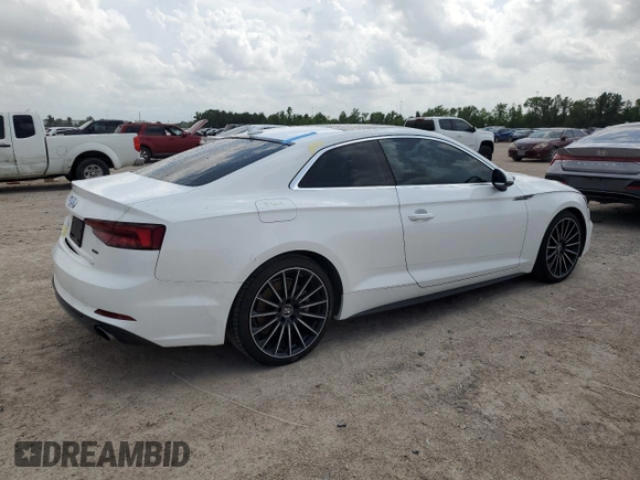 2019 Audi A5 Premium z VIN WAUSNAF53KA019395, wystawiony jako Copart lot #54145495 z przebiegiem 58 634 mil mil oraz Szkoda całkowita • Salvage title. Historia ofert i sprzedaży dostępna na DreamBid. Obrazek 3.