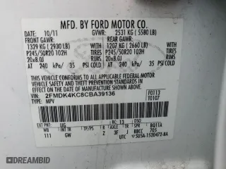 2012 Ford Edge Limited with VIN 2FMDK4KC8CBA39136, listed as a Copart auction lot 52492415 with 180,023 mi miles and Salvage Title. Bid and sale history available at carsss.com. Image 14.