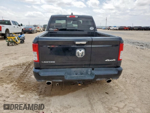 2020 Ram 1500 Limited with VIN 1C6SRFHT6LN191051, listed as a Copart auction lot 64772885 with 144,200 mi miles and Clean title. Bid and sale history available at DreamBid. Image 6.