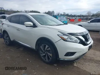 2015 Nissan Murano Platinum z VIN 5N1AZ2MG3FN236940, wystawiony jako IAAI lot #41522180 z przebiegiem 145 506 mil mil oraz . Historia ofert i sprzedaży dostępna na DreamBid. Obrazek 1.