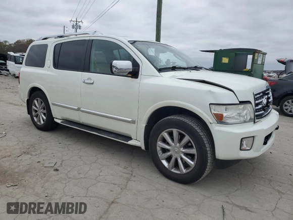 2008 Infiniti QX56 with VIN 5N3AA08C88N911596, listed as a Copart auction lot 81127204 with 82,758 mi miles and Salvage Title. Bid and sale history available at carsss.com. Image 4.