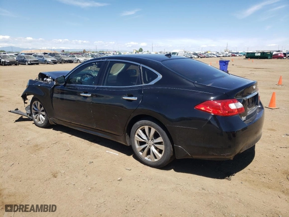 2012 Infiniti M37 with VIN JN1BY1AP1CM330586, listed as a Copart auction lot 55444854 with 185,935 mi miles and Salvage Title. Bid and sale history available at carsss.com. Image 2.