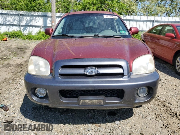 2005 Hyundai Santa Fe GLS with VIN KM8SC73D35U975899, listed as a Copart auction lot 56174615 with 182,798 mi miles and Salvage title. Bid and sale history available at DreamBid. Image 5.