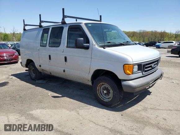 2007 Ford Econoline Cargo Commercial with VIN 1FTNE14W17DB31257, listed as a Copart auction lot 55140055 with 318,512 mi miles and Clean Title. Bid and sale history available at DreamBid. Image 4.