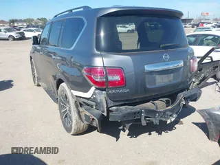 2020 Nissan Armada SL with VIN JN8AY2ND2L9110735, listed as a IAAI auction lot 41673284 with 80,407 mi miles. Bid and sale history available at carsss.com. Image 3.