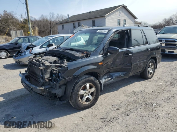 2006 Honda Pilot EX-L with VIN 2HKYF18706H553056, listed as a Copart auction lot 49003755 with Not Provided miles and Salvage Title. Bid and sale history available at DreamBid. Image 1.