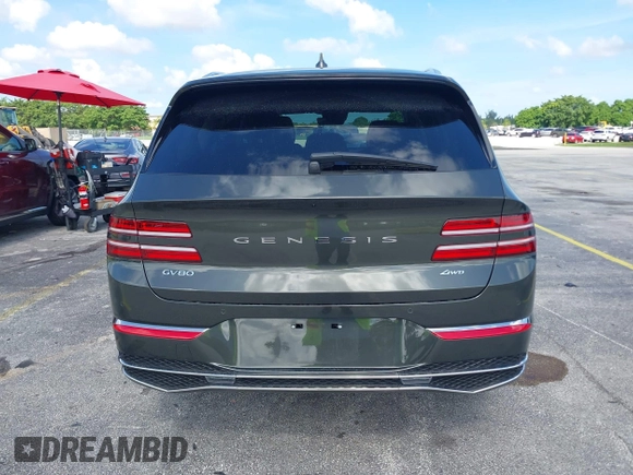2025 Genesis GV80 Standard with VIN KMUHFESB8SU248051, listed as a IAAI auction lot 42652097 with 8,960 mi miles and . Bid and sale history available at DreamBid. Image 16.