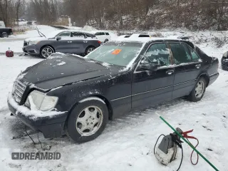 1999 Mercedes-Benz S-Class with VIN WDBGA43G5XA432341, listed as a Copart auction lot 43944135 with 0 mi miles and Salvage Title. Bid and sale history available at carsss.com. Image 1.