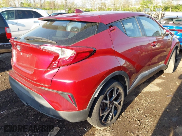 2018 Toyota C-HR XLE with VIN NMTKHMBX5JR008661, listed as a IAAI auction lot 42105871 with 52,306 mi miles. Bid and sale history available at carsss.com. Image 4.