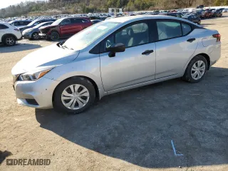 2021 Nissan Versa S with VIN 3N1CN8DVXML858347, listed as a Copart auction lot 46591045 with 24,684 mi miles and Salvage Title. Bid and sale history available at carsss.com. Image 1.