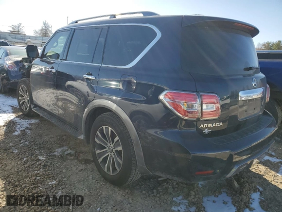 2020 Nissan Armada SL with VIN JN8AY2NCXLX518581, listed as a Copart auction lot 38873594 with 0 mi miles and Salvage Title. Bid and sale history available at carsss.com. Image 2.