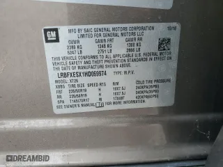 2017 Buick Envision Premium I with VIN LRBFXESX1HD069974, listed as a Copart auction lot 50200545 with 85,686 mi miles and Salvage Title. Bid and sale history available at carsss.com. Image 13.