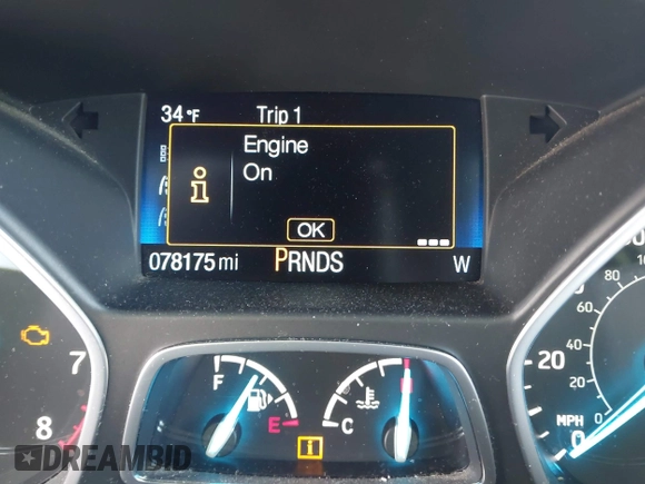 2017 Ford Escape SE with VIN 1FMCU9GD4HUF04307, listed as a IAAI auction lot 41963142 with 78,175 mi miles. Bid and sale history available at carsss.com. Image 15.