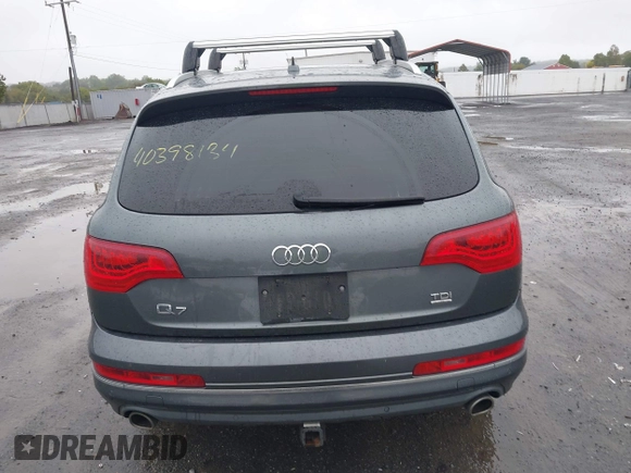 2013 Audi Q7 Premium Plus with VIN WA1LMAFE7DD004081, listed as a IAAI auction lot 40398134 with 143,475 mi miles and . Bid and sale history available at DreamBid. Image 16.