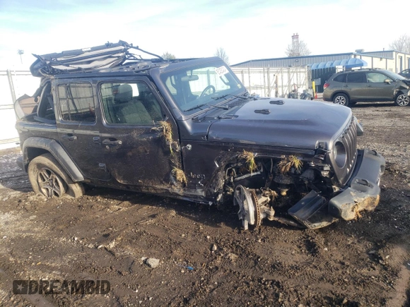 2022 Jeep Wrangler Unlimited Sport S with VIN 1C4HJXDG1NW241246, listed as a Copart auction lot 85425424 with 30,269 mi miles and Salvage Title. Bid and sale history available at carsss.com. Image 4.