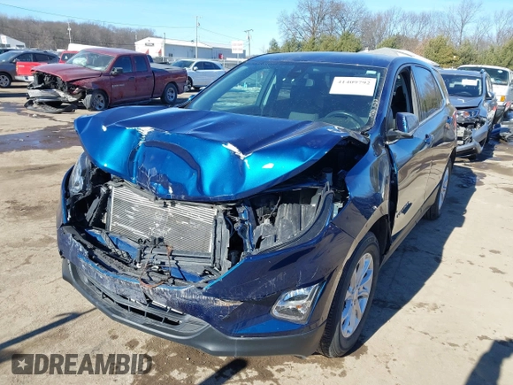 2020 Chevrolet Equinox LT with VIN 2GNAXUEV6L6185542, listed as a IAAI auction lot 41409792 with 56,533 mi miles and . Bid and sale history available at DreamBid. Image 6.