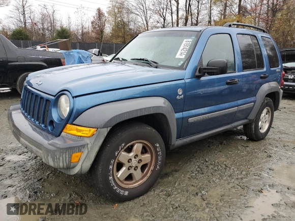 2005 Jeep Liberty Sport with VIN 1J4GL48535W610454, listed as a Copart auction lot 81914214 with 127,181 mi miles and Salvage Title. Bid and sale history available at DreamBid. Image 1.
