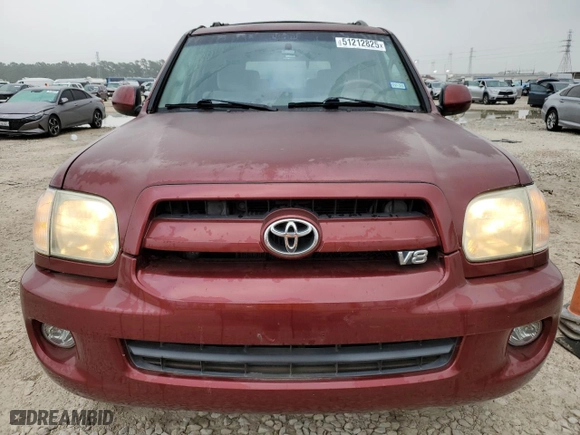 2007 Toyota Sequoia SR5 with VIN 5TDZT34A67S288956, listed as a Copart auction lot 51212825 with 160,412 mi miles and Clean Title. Bid and sale history available at carsss.com. Image 5.