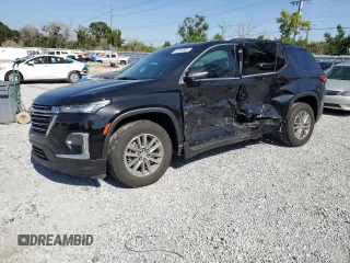 2022 Chevrolet Traverse LT z VIN 1GNERHKW9NJ160544, wystawiony jako Copart lot #58368305 z przebiegiem 59 464 mil mil oraz Szkoda całkowita • Salvage title. Historia ofert i sprzedaży dostępna na DreamBid. Obrazek 1.