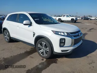 2020 Mitsubishi Outlander Sport ES 2.0 with VIN JA4AP3AU2LU012841, listed as a IAAI auction lot 41272735 with 158,841 mi miles. Bid and sale history available at carsss.com. Image 1.