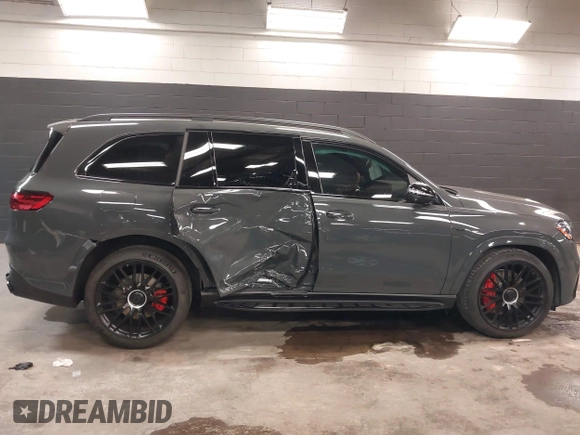 2025 Mercedes-Benz GLS 63 AMG with VIN 4JGFF8KE2SB318849, listed as a IAAI auction lot 41427082 with 442 mi miles and . Bid and sale history available at DreamBid. Image 13.