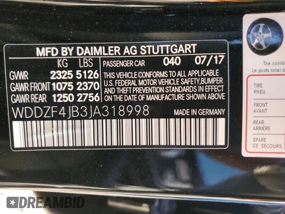 2018 Mercedes-Benz E-Class E 300 with VIN WDDZF4JB3JA318998, listed as a Copart auction lot 47878275 with 0 mi miles and Salvage Title. Bid and sale history available at carsss.com. Image 13.