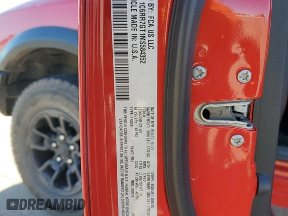 2021 Ram 1500 Classic Warlock with VIN 1C6RR7GT1MS584352, listed as a Copart auction lot 76042974 with 40,130 mi miles and Salvage Title. Bid and sale history available at carsss.com. Image 14.