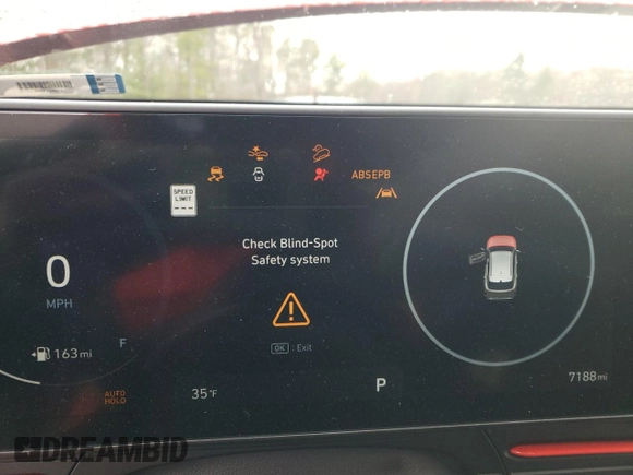 2024 Hyundai Kona N Line z VIN KM8HACA3XRU118164, wystawiony jako Copart lot #49996315 z przebiegiem 7 188 mil mil oraz Szkoda całkowita • Salvage title. Historia ofert i sprzedaży dostępna na DreamBid. Obrazek 9.
