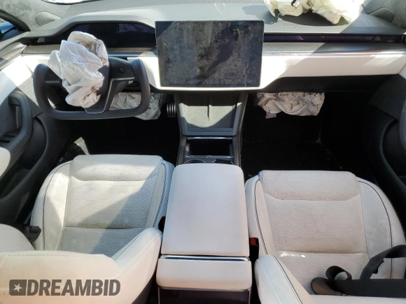 2022 Tesla Model S Plaid with VIN 5YJSA1E63NF460643, listed as a Copart auction lot 54665505 with Not provided miles and Salvage title. Bid and sale history available at DreamBid. Image 8.