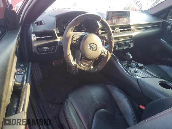 2021 Toyota GR Supra 3.0 with VIN WZ1DB0C02MW043752, listed as a Copart auction lot 73785324 with 53,345 mi miles and Salvage Title. Bid and sale history available at carsss.com. Image 8.