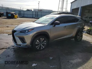 2018 Lexus NX with VIN JTJBARBZ8J2175024, listed as a Copart auction lot 44782455 with 33,316 mi miles and Salvage Title. Bid and sale history available at carsss.com. Image 1.