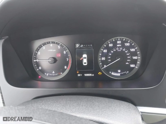 2015 Hyundai Sonata 2.4L Sport with VIN 5NPE34AF1FH076863, listed as a IAAI auction lot 41458535 with 168,605 mi miles. Bid and sale history available at carsss.com. Image 7.
