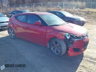 2017 Hyundai Veloster with VIN KMHTC6AD3HU320065, listed as a IAAI auction lot 41660272 with 107,350 mi miles. Bid and sale history available at carsss.com. Image 1.