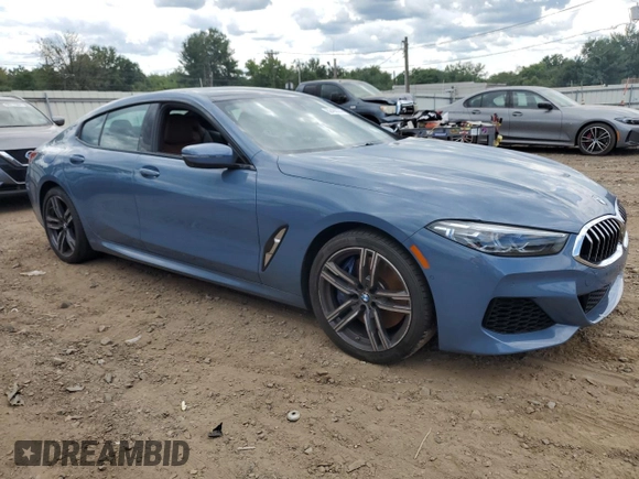 2022 BMW 8 Series 840i with VIN WBAGV4C07NCJ71205, listed as a Copart auction lot 62498374 with 9,531 mi miles and Salvage title. Bid and sale history available at DreamBid. Image 4.
