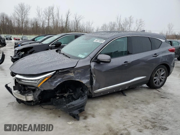 2021 Acura RDX w/Technology Package with VIN 5J8TC2H58ML035231, listed as a Copart auction lot 46176055 with 70,161 mi miles and Salvage Title. Bid and sale history available at carsss.com. Image 1.