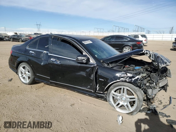 2012 Mercedes-Benz C 350 Sport with VIN WDDGF5HB3CR221064, listed as a Copart auction lot 86373104 with 187,938 mi miles and Salvage Title. Bid and sale history available at DreamBid. Image 4.