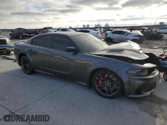 2023 Dodge Charger SRT Hellcat Widebody Jailbreak with VIN 2C3CDXL90PH553374, listed as a Copart auction lot 87508145 with 12,897 mi miles and Salvage Title. Bid and sale history available at carsss.com. Image 4.