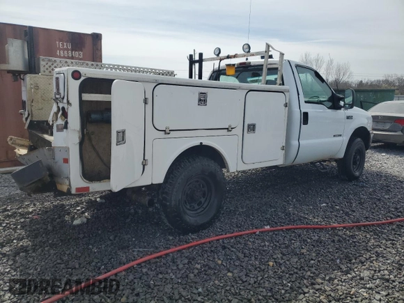 2002 Ford F-350 with VIN 1FDSF35F52EB01591, listed as a Copart auction lot 48350595 with 233,914 mi miles and Salvage title. Bid and sale history available at DreamBid. Image 3.