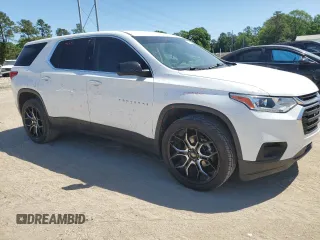 2021 Chevrolet Traverse LS with VIN 1GNERFKW6MJ189342, listed as a Copart auction lot 52877565 with 81,295 mi miles and Salvage Title. Bid and sale history available at carsss.com. Image 4.