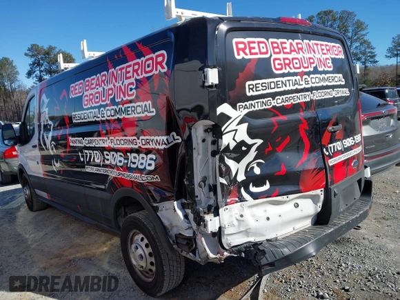 2022 Ford Transit Cargo with VIN 1FTBR2Y84NKA64395, listed as a IAAI auction lot 41359067 with 59,393 mi miles and . Bid and sale history available at DreamBid. Image 3.