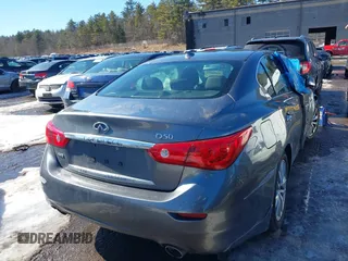 2015 Infiniti Q50 with VIN JN1BV7AR4FM407078, listed as a IAAI auction lot 41680093 with 122,666 mi miles. Bid and sale history available at carsss.com. Image 15.