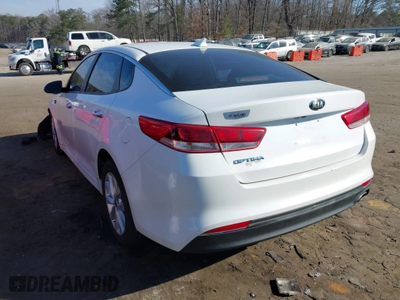 2017 Kia Optima LX with VIN 5XXGT4L38HG161323, listed as a IAAI auction lot 41672014 with 181,730 mi miles. Bid and sale history available at carsss.com. Image 3.