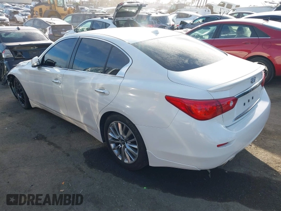 2015 Infiniti Q50 Premium with VIN JN1BV7AP6FM349523, listed as a IAAI auction lot 40940482 with 96,577 mi miles and . Bid and sale history available at DreamBid. Image 3.