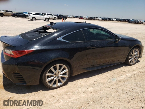 2015 Lexus RC 350 F Sport with VIN JTHHE5BC6F5001494, listed as a Copart auction lot 58900184 with 123,583 mi miles and Clean Title. Bid and sale history available at DreamBid. Image 3.