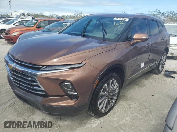 2023 Chevrolet Blazer Premier with VIN 3GNKBFR45PS122021, listed as a Copart auction lot 76521744 with Not provided miles and Non repairable. Bid and sale history available at DreamBid. Image 1.